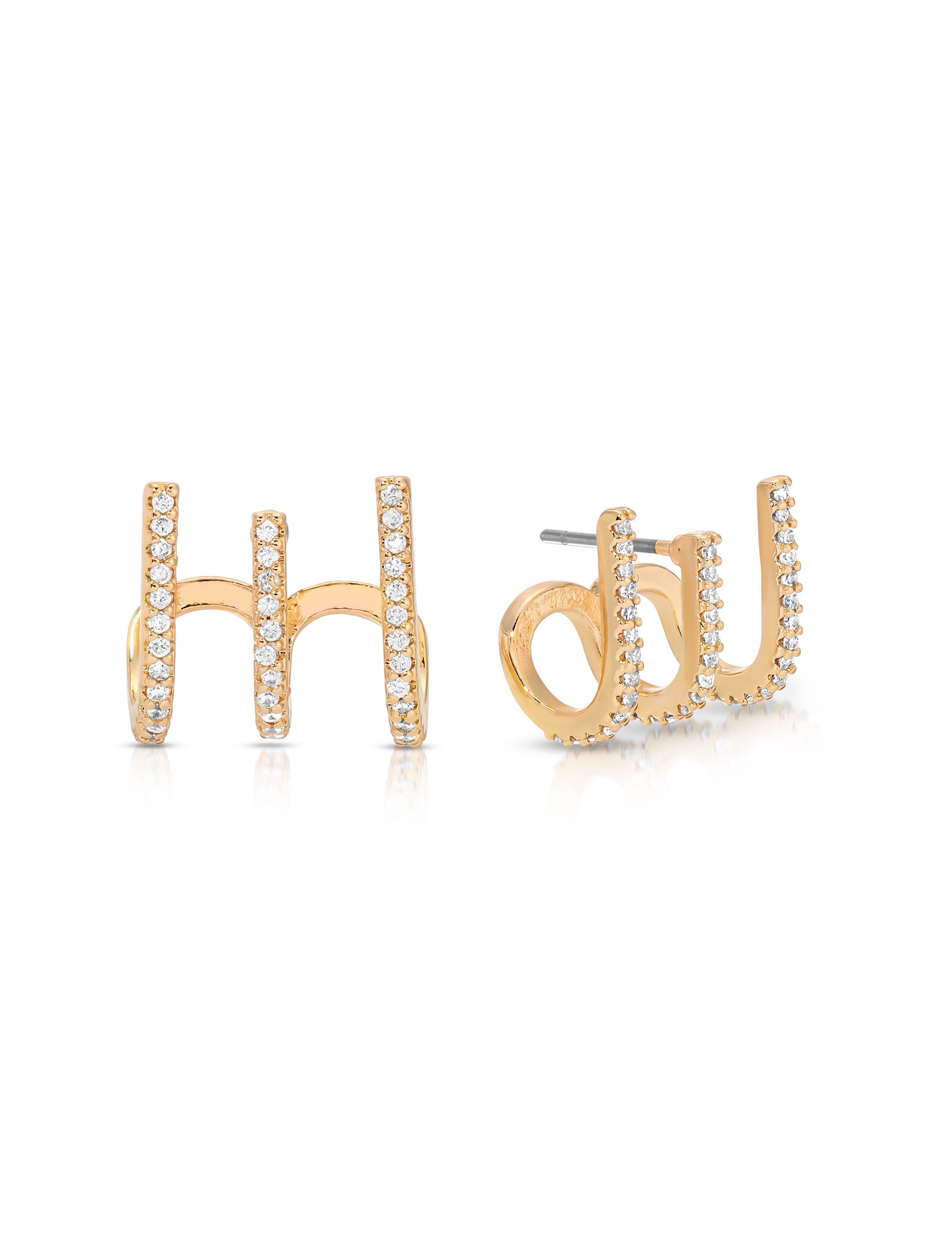 Sparkle Triple Illusion Ear Wrap 18k Gold Plated