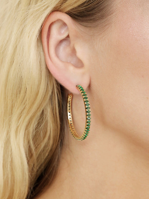 Emerald Marquise Hoops Second