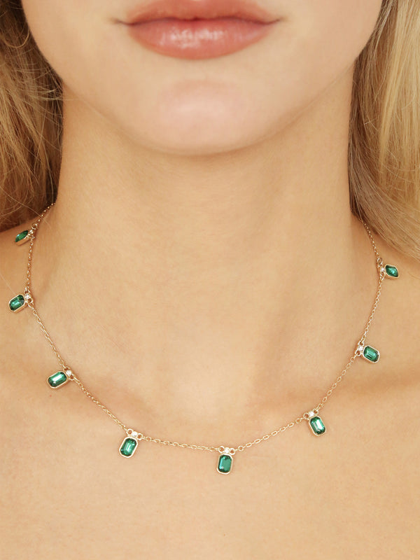 Emerald Deco Charm Necklace Second
