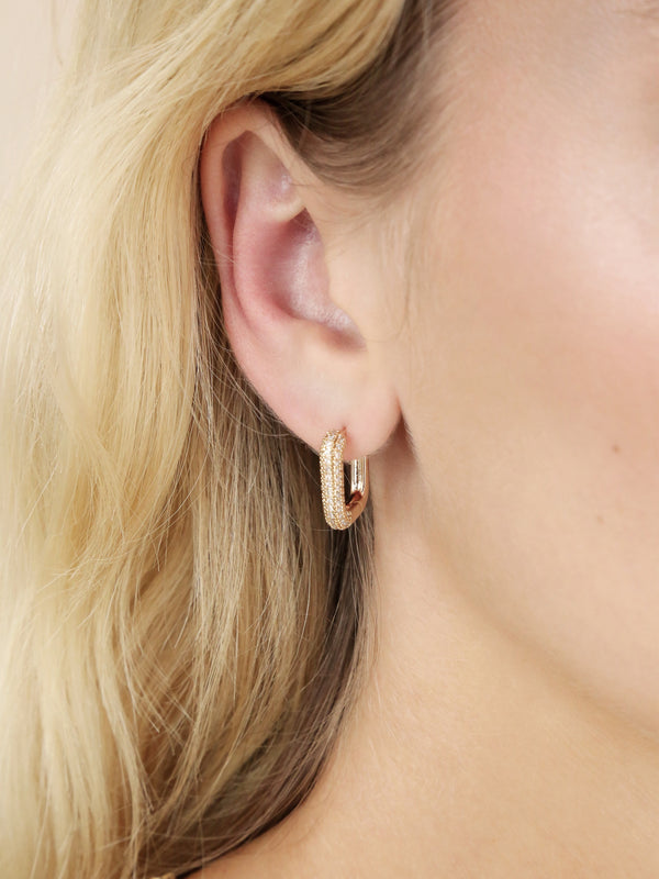 Petite Pave Huggie Earrings Second