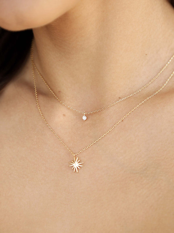Layered Starburst Crystal Necklace Second