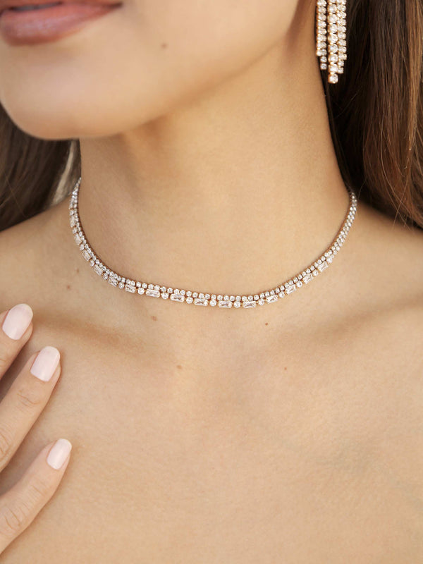 Dainty Crystal Strands Choker Second