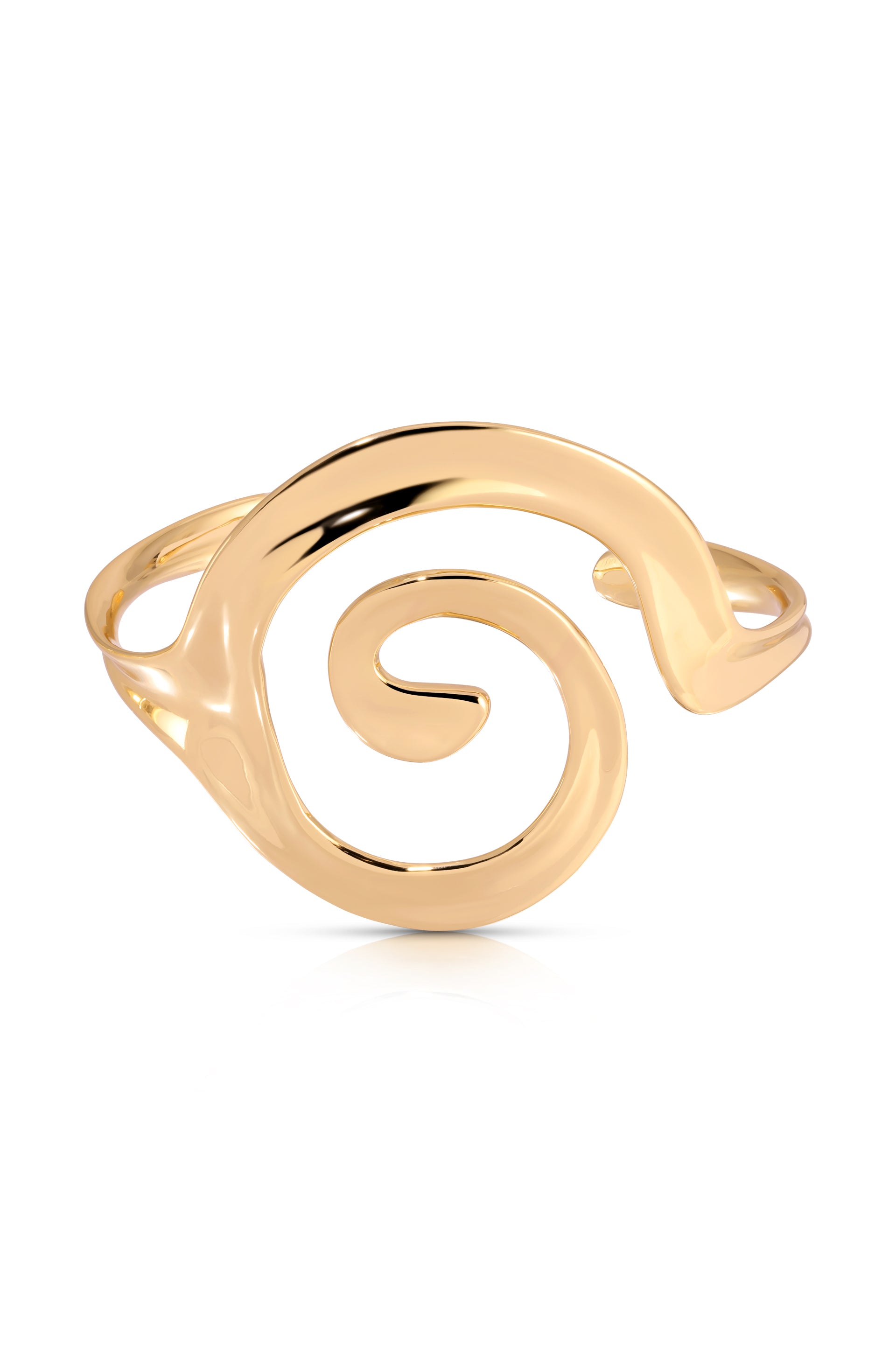 Aura Swirl Cuff 18k Gold Plated
