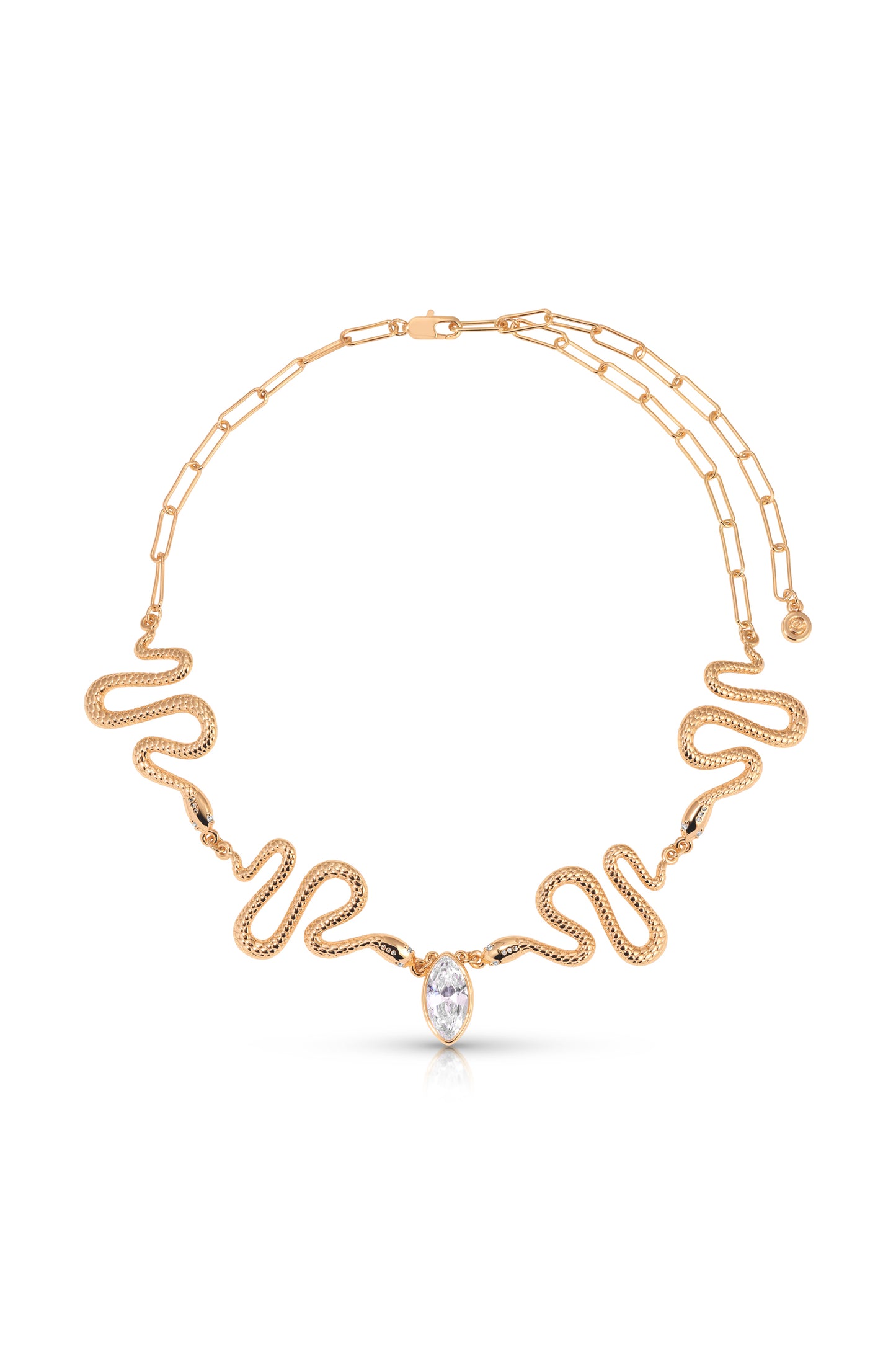 Serpentina Choker Clear Crystal with 18k Gold Plating