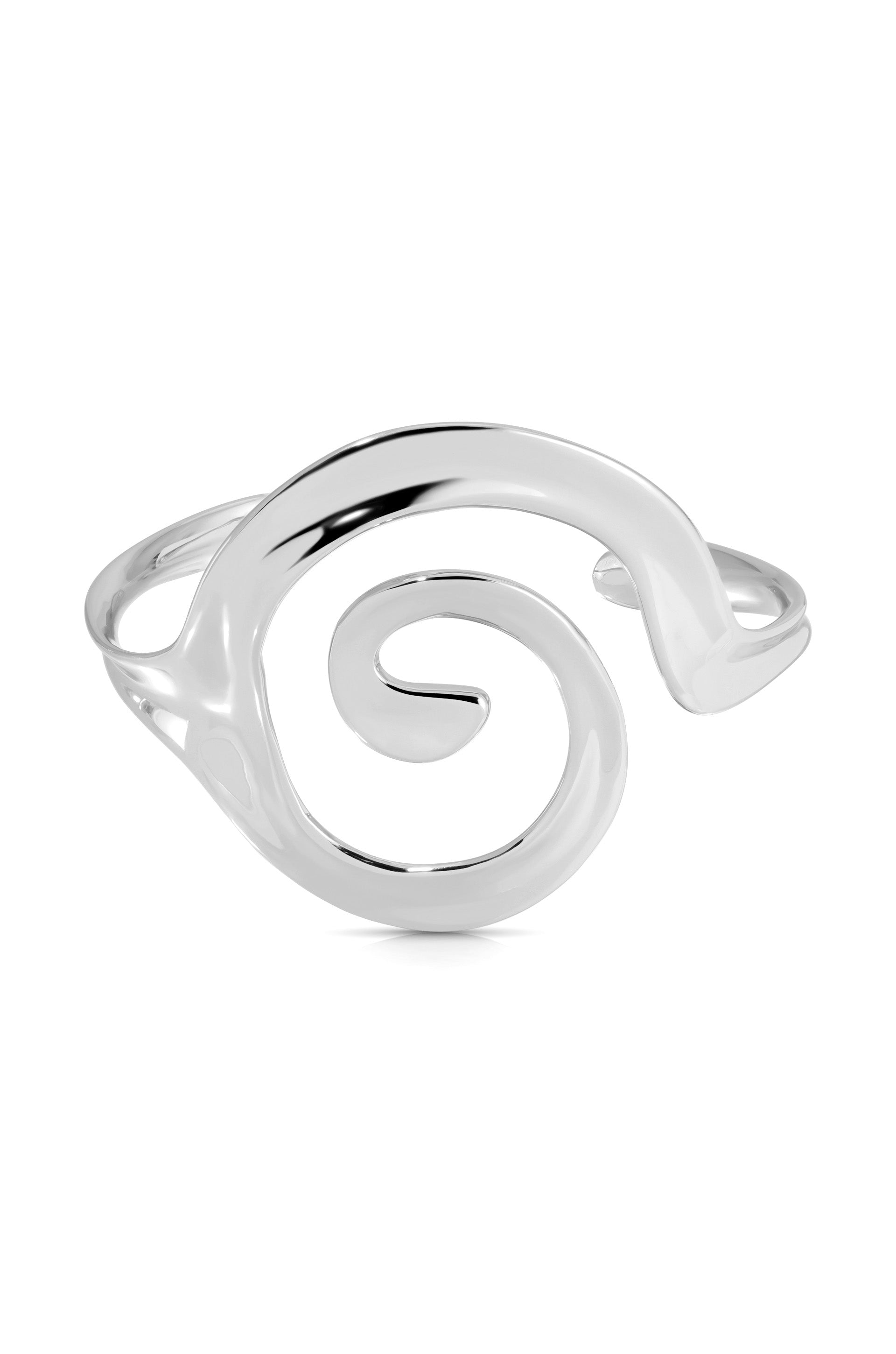 Aura Swirl Cuff Silver Plated