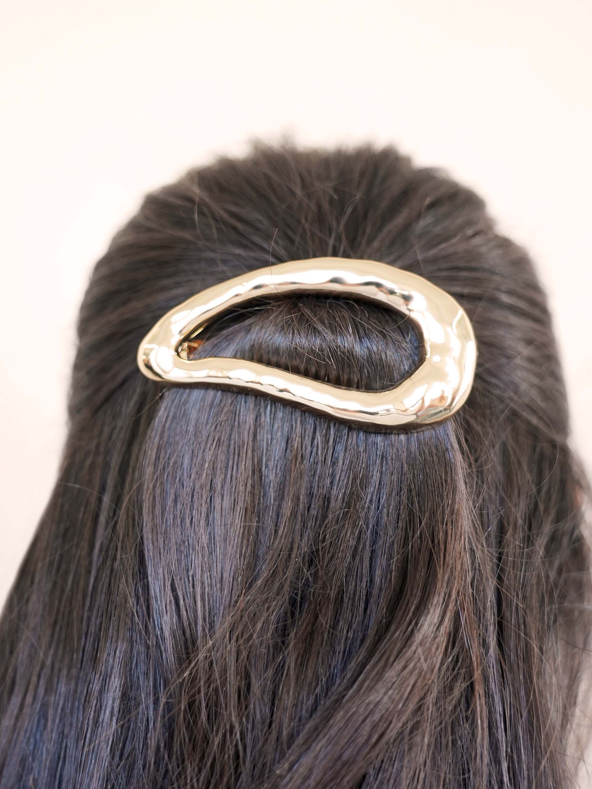 Liquid Wave Barrette Gold Tone model