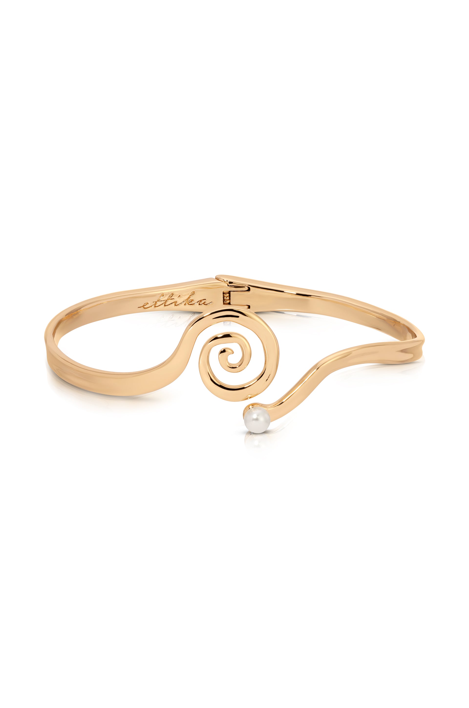 Mini Aura Swirl Cuff 18k Gold Plated