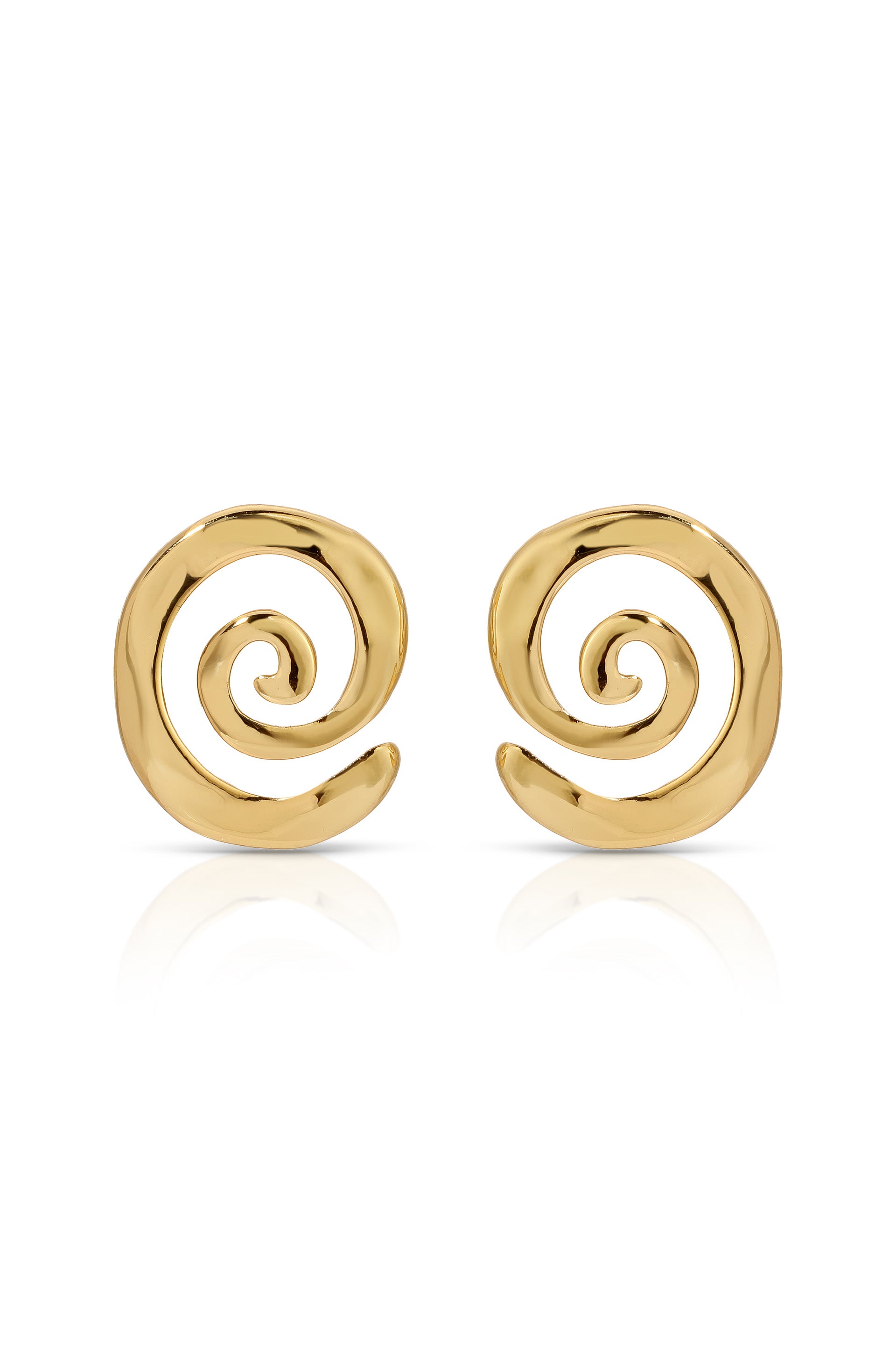 Aura Swirl Studs 18k Gold Plated