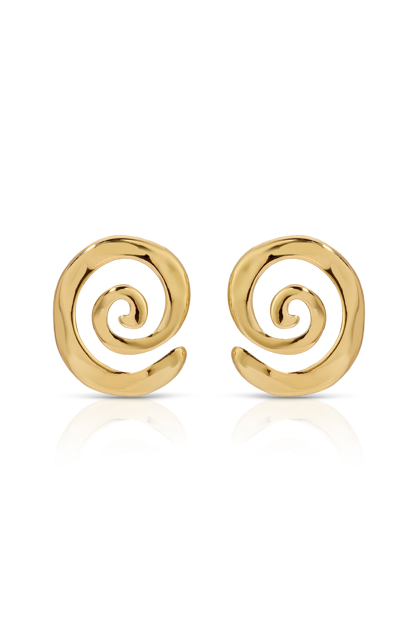 Aura Swirl Studs 18k Gold Plated
