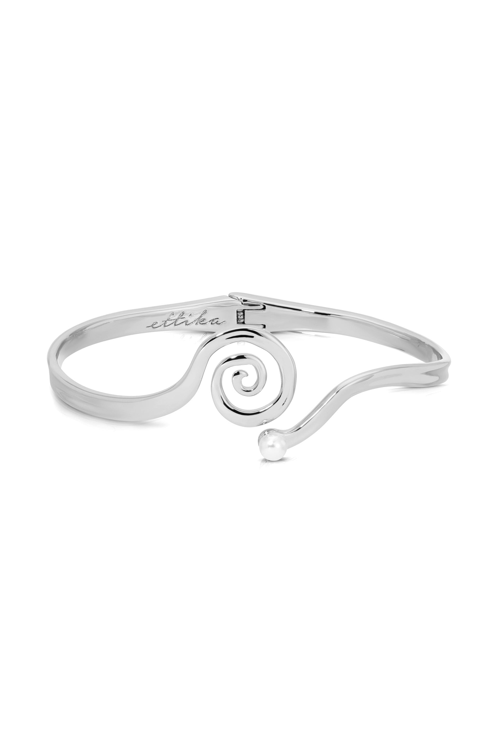 Mini Aura Swirl Cuff Silver Plated
