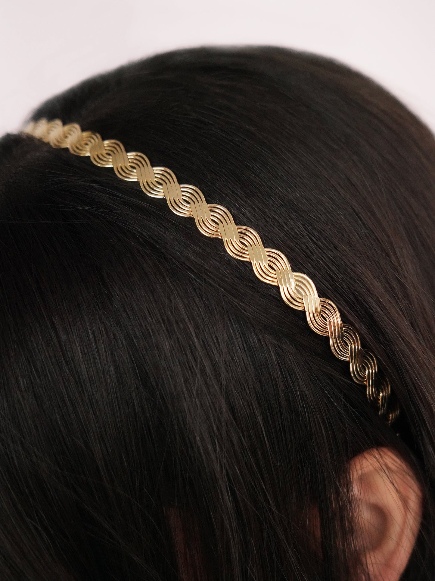 Regal Twist Headband Gold Tone model
