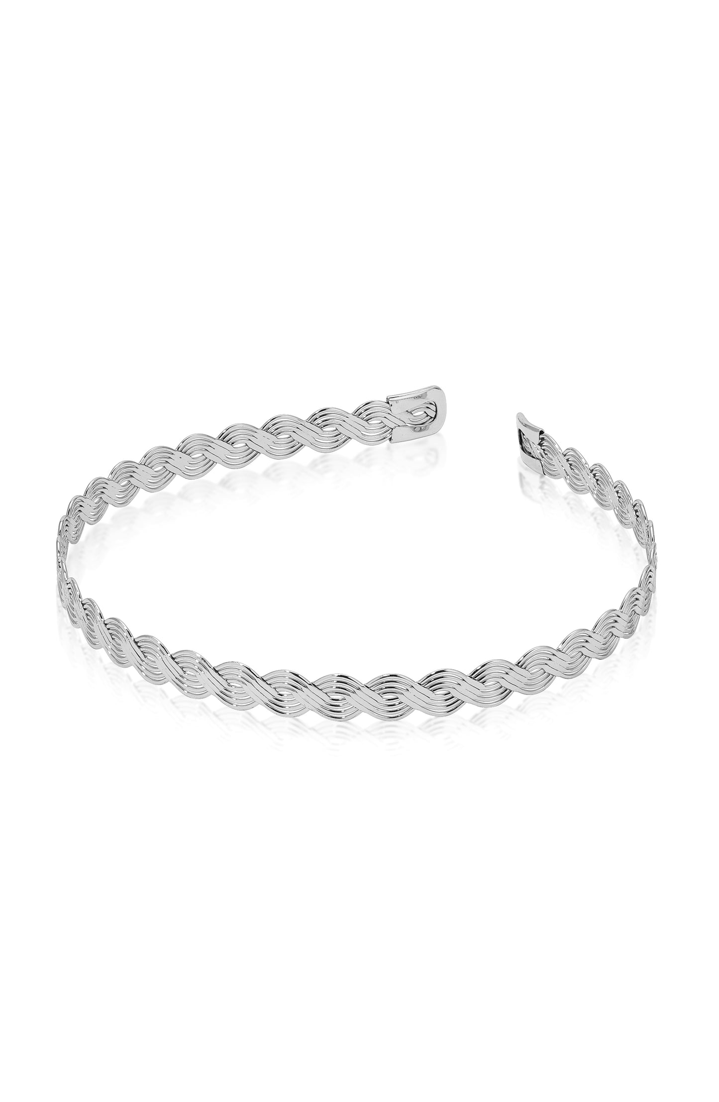 Regal Twist Headband Silver Plated