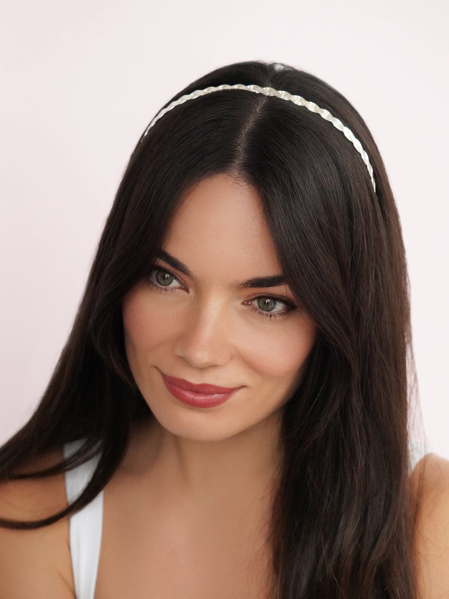 Regal Twist Headband Silver Plated model 3