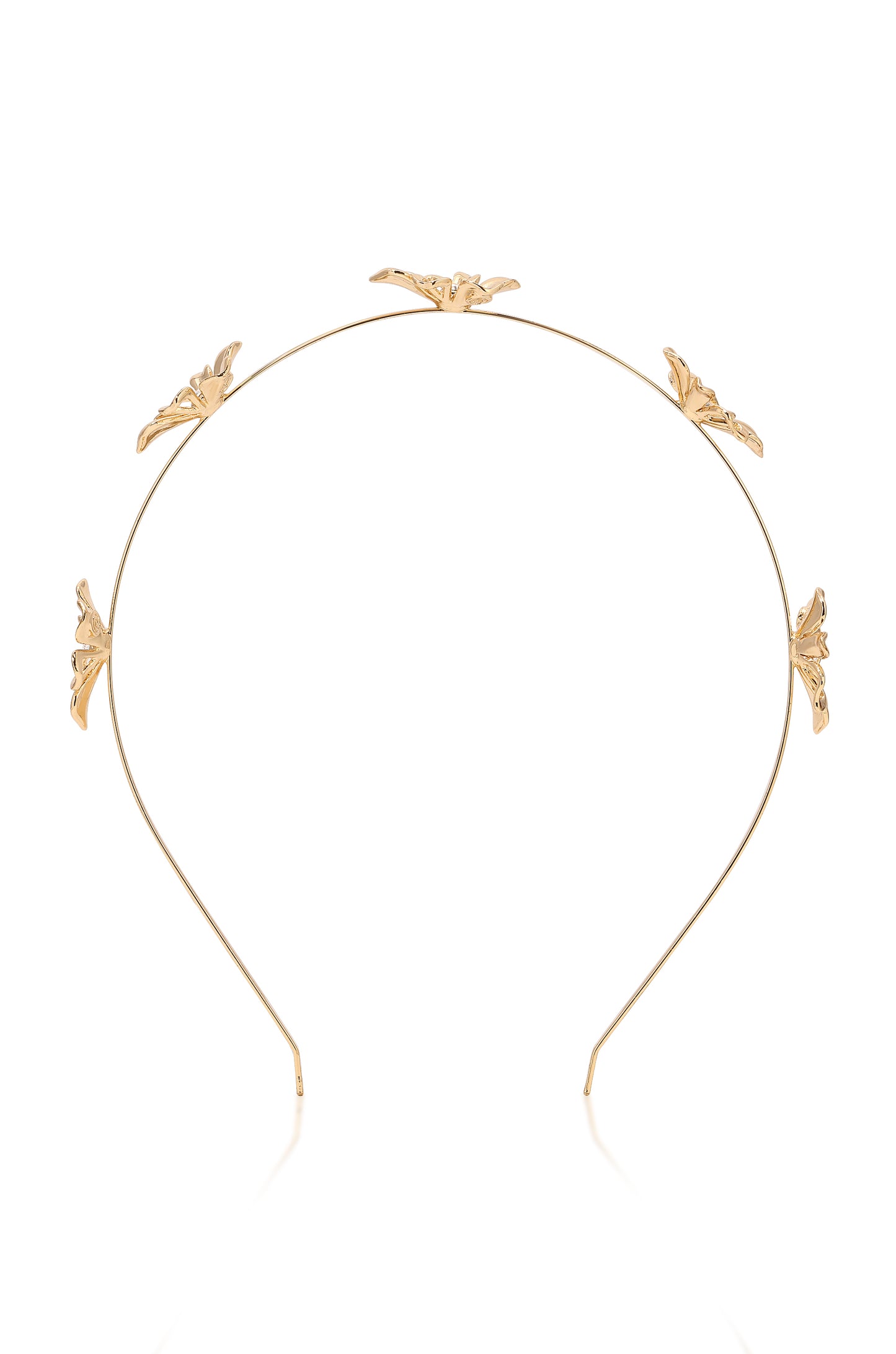 Petals Headband Clear Crystal with Gold Tone 2