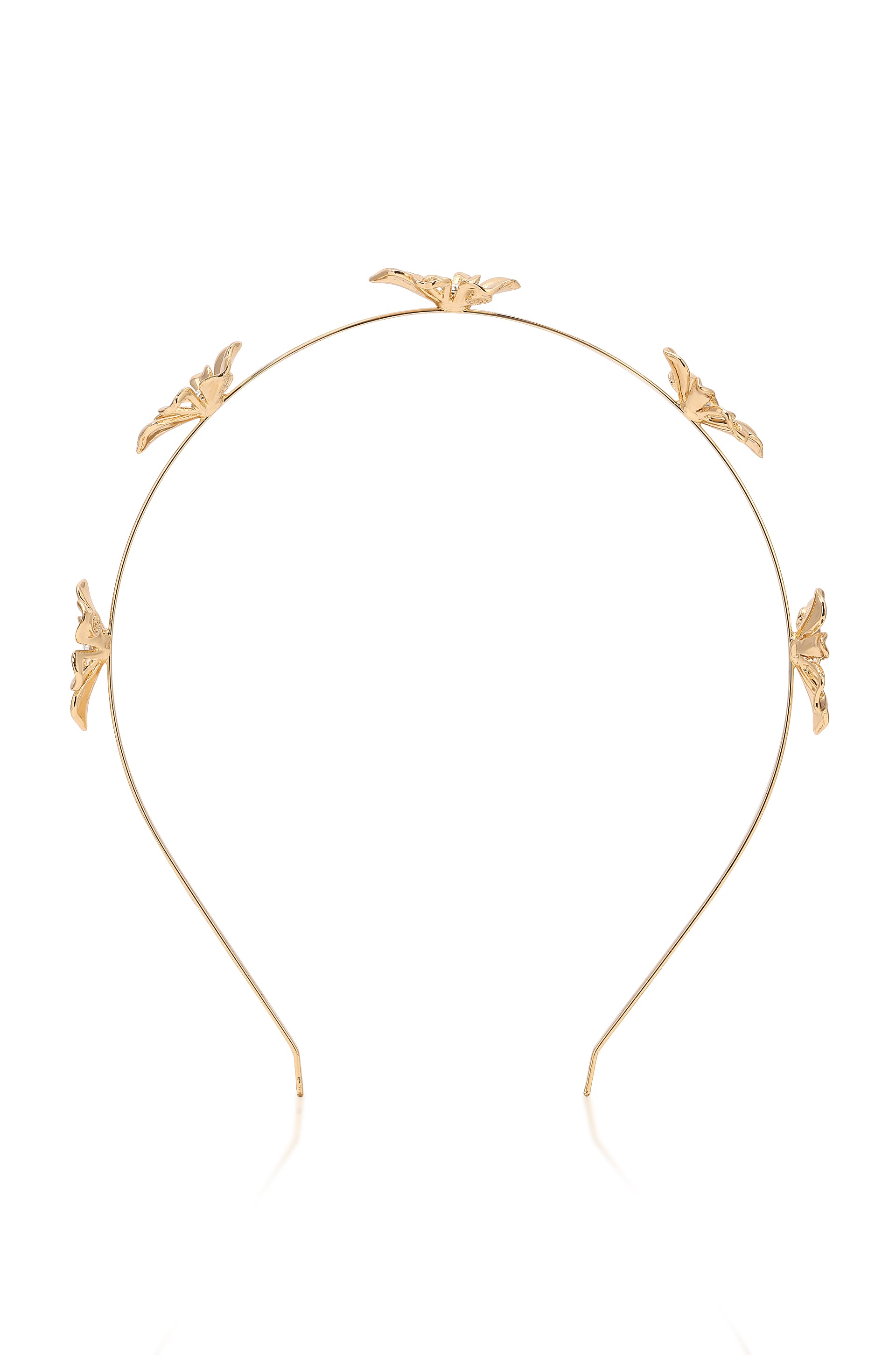 Petals Headband Clear Crystal with Gold Tone 2