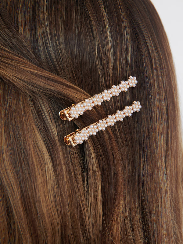 Pearl Cluster Clip Set Second