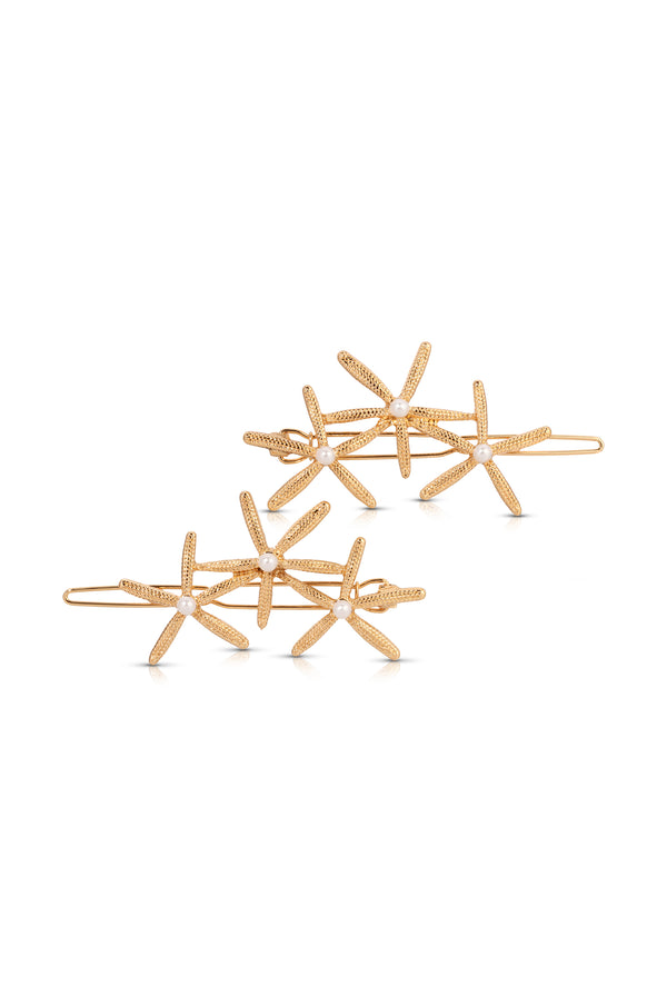 Starfish Cluster Barrette Set