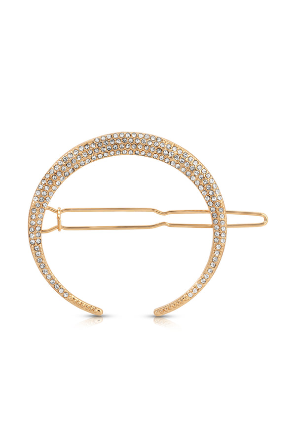 Crystal Crescent Barrette