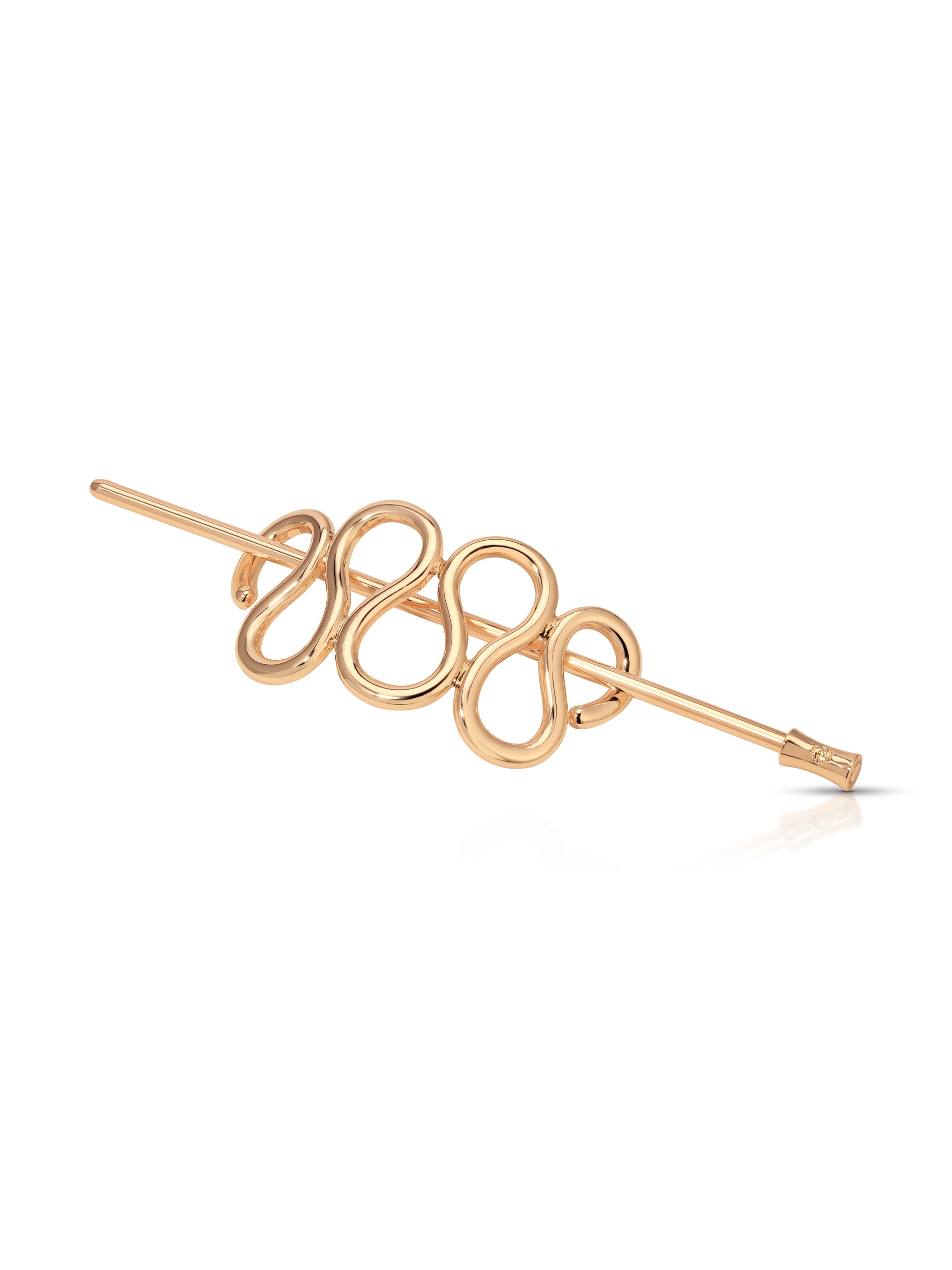 Twisted French Hair Pin Gold Tone