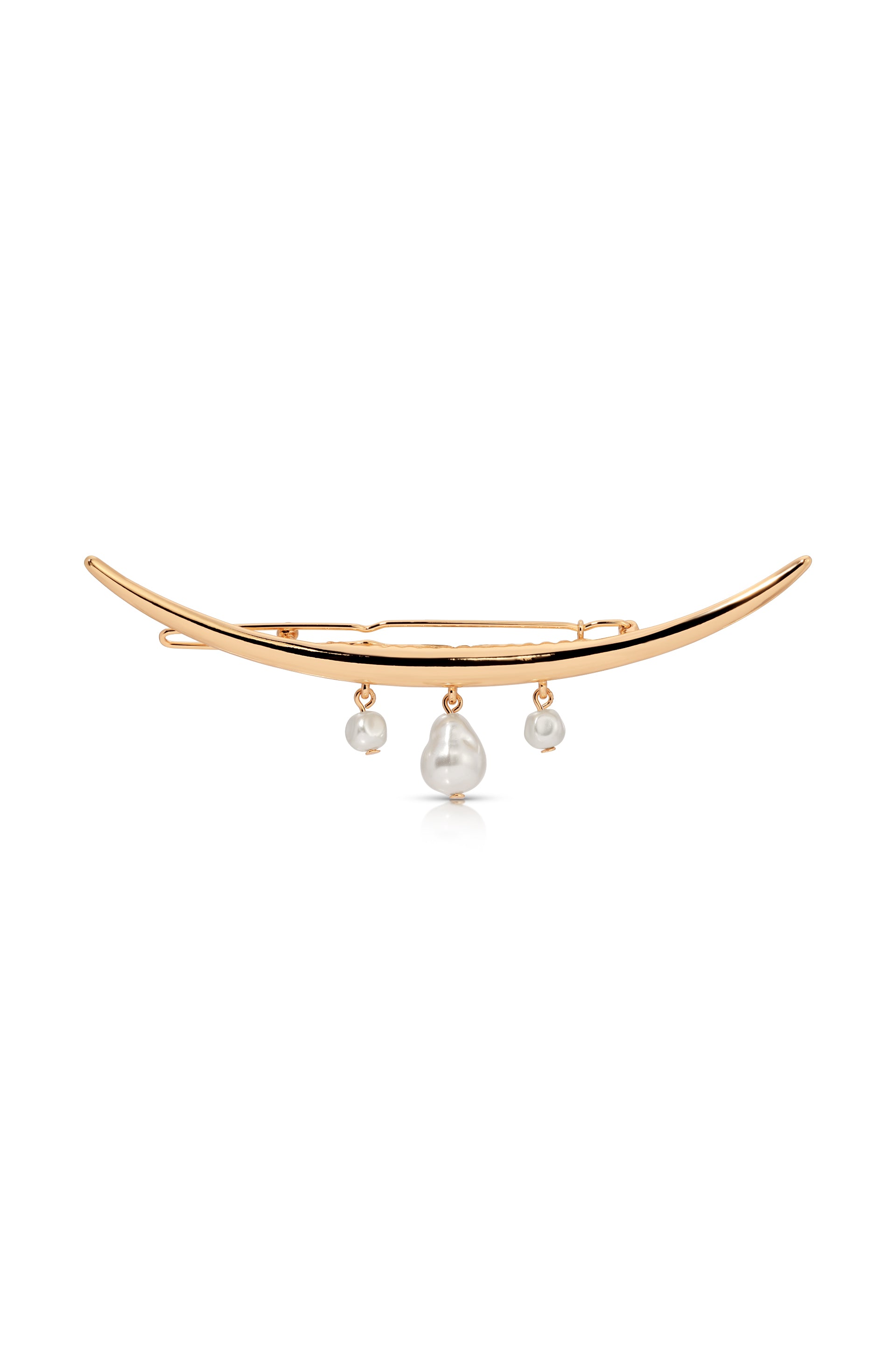 Mermaid Pearl Barrette Pearl with Gold Tone