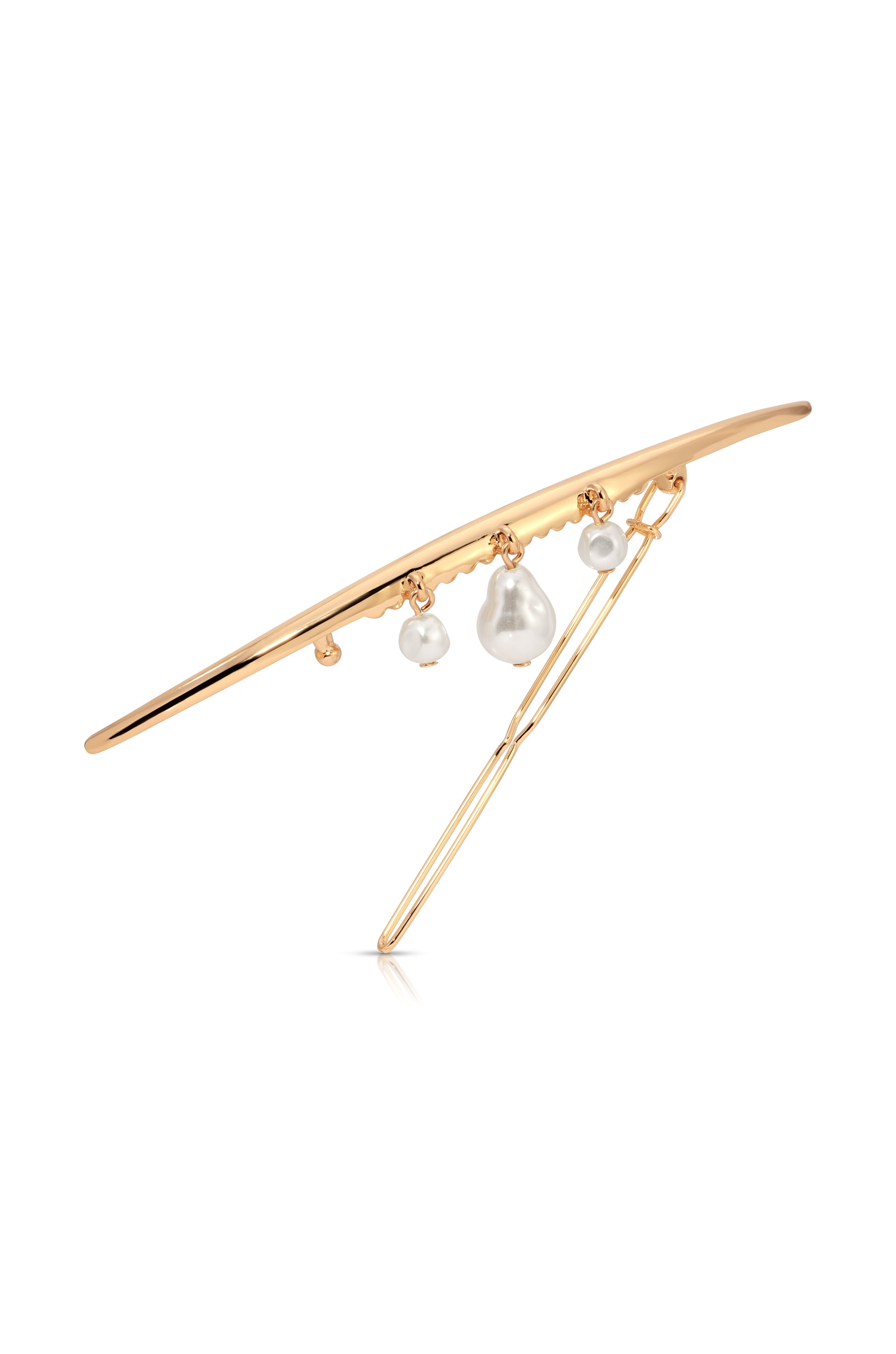 Mermaid Pearl Barrette Pearl with Gold Tone 2