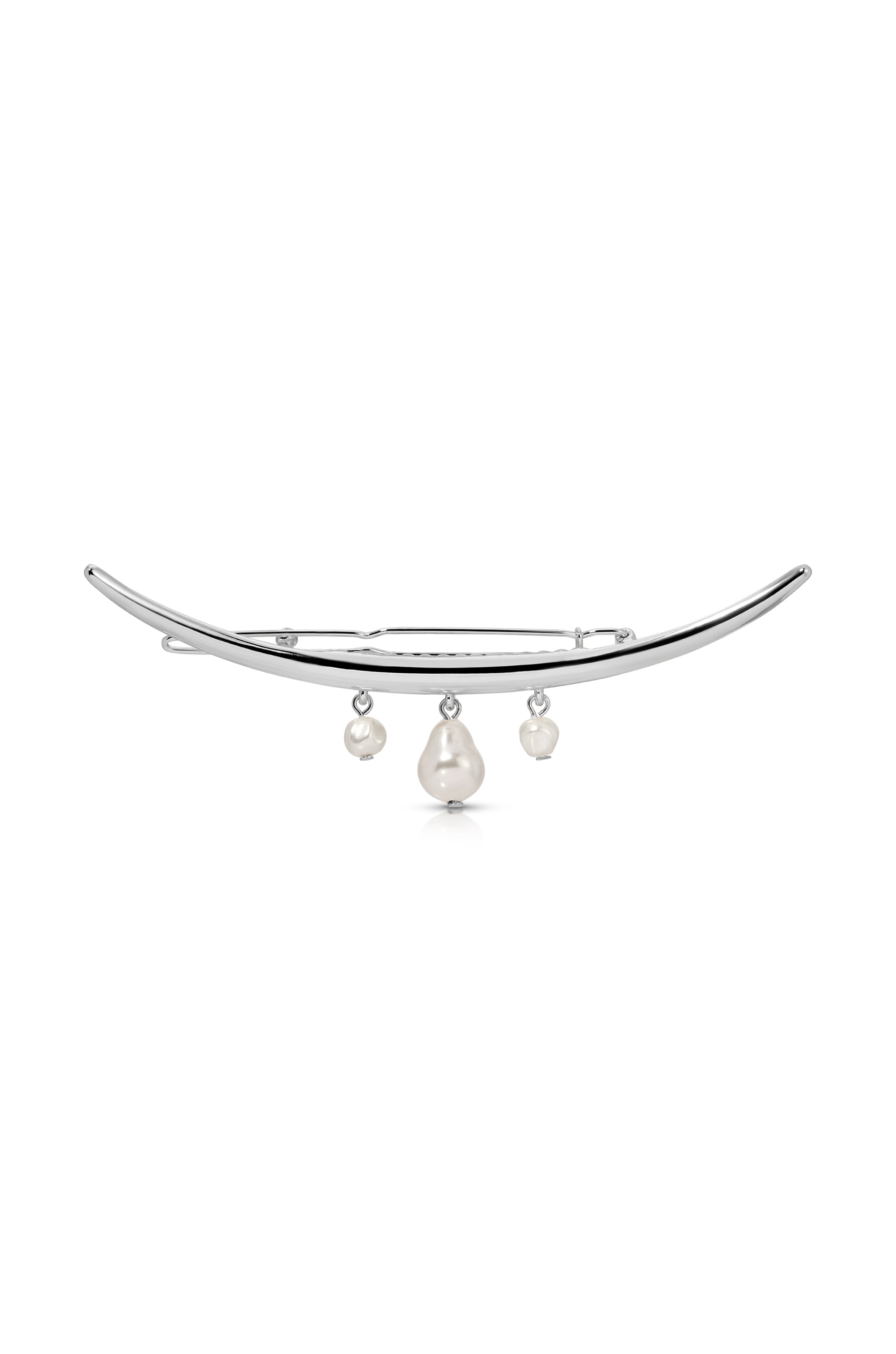 Mermaid Pearl Barrette Pearl with Silver Plating 2