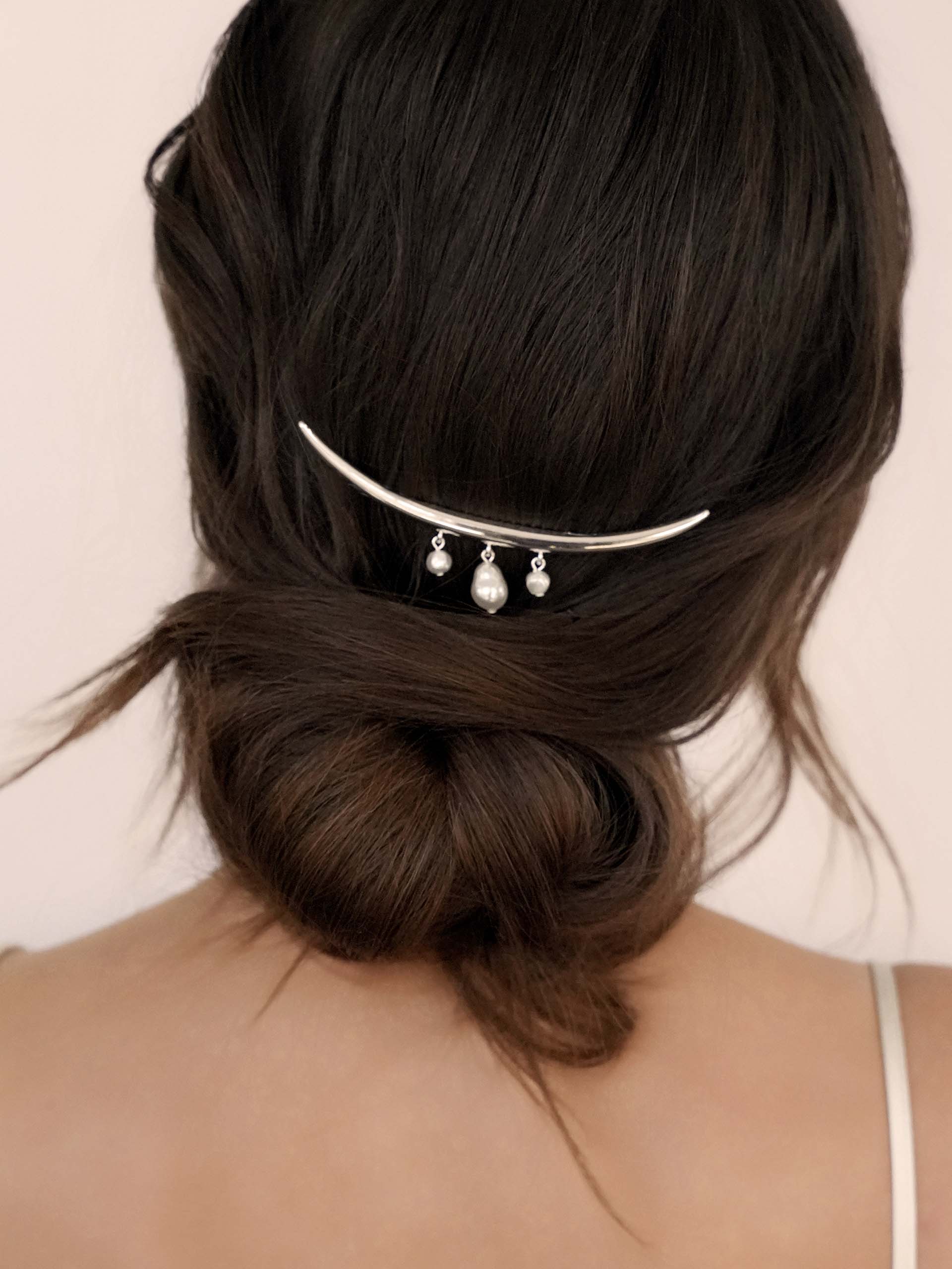 Mermaid Pearl Barrette Pearl with Silver Plating model