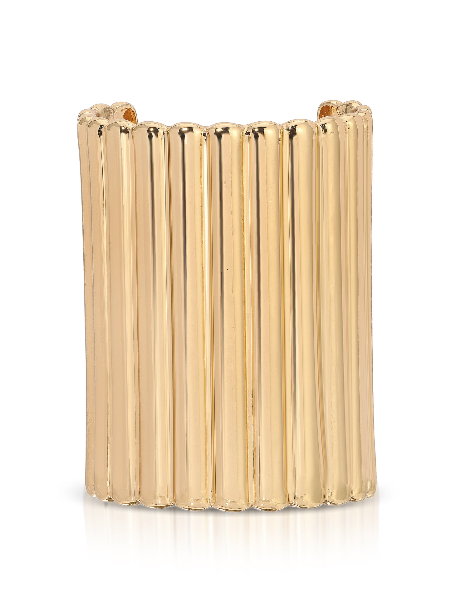 Ribbed Hair Cuff Gold Tone 2