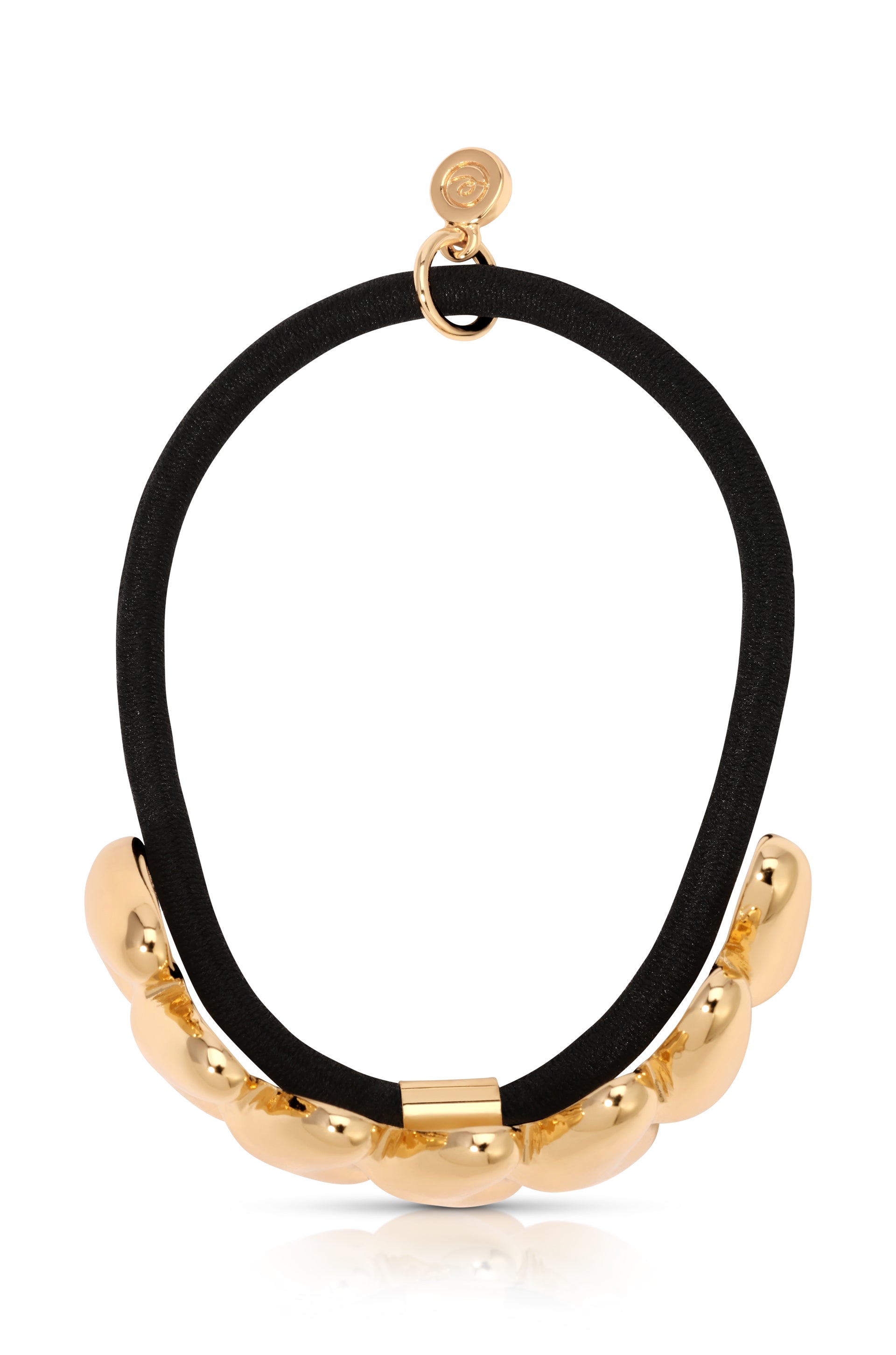 Moderna Hair Tie Gold Tone with Black Elastic 2