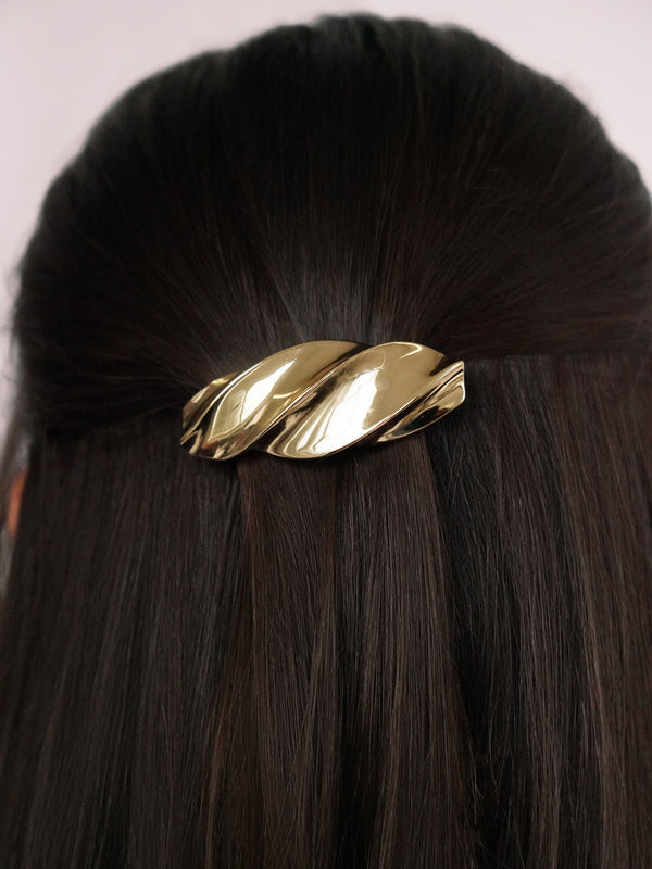 Golden Twist Barrette Second