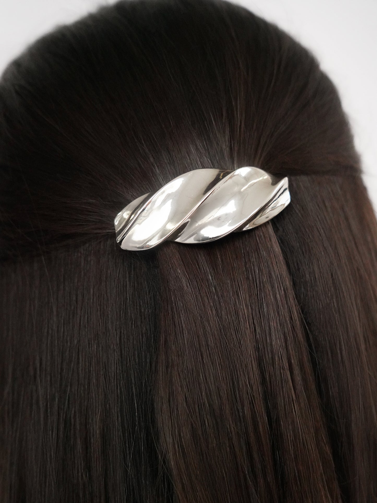 Golden Twist Barrette Silver Plated model