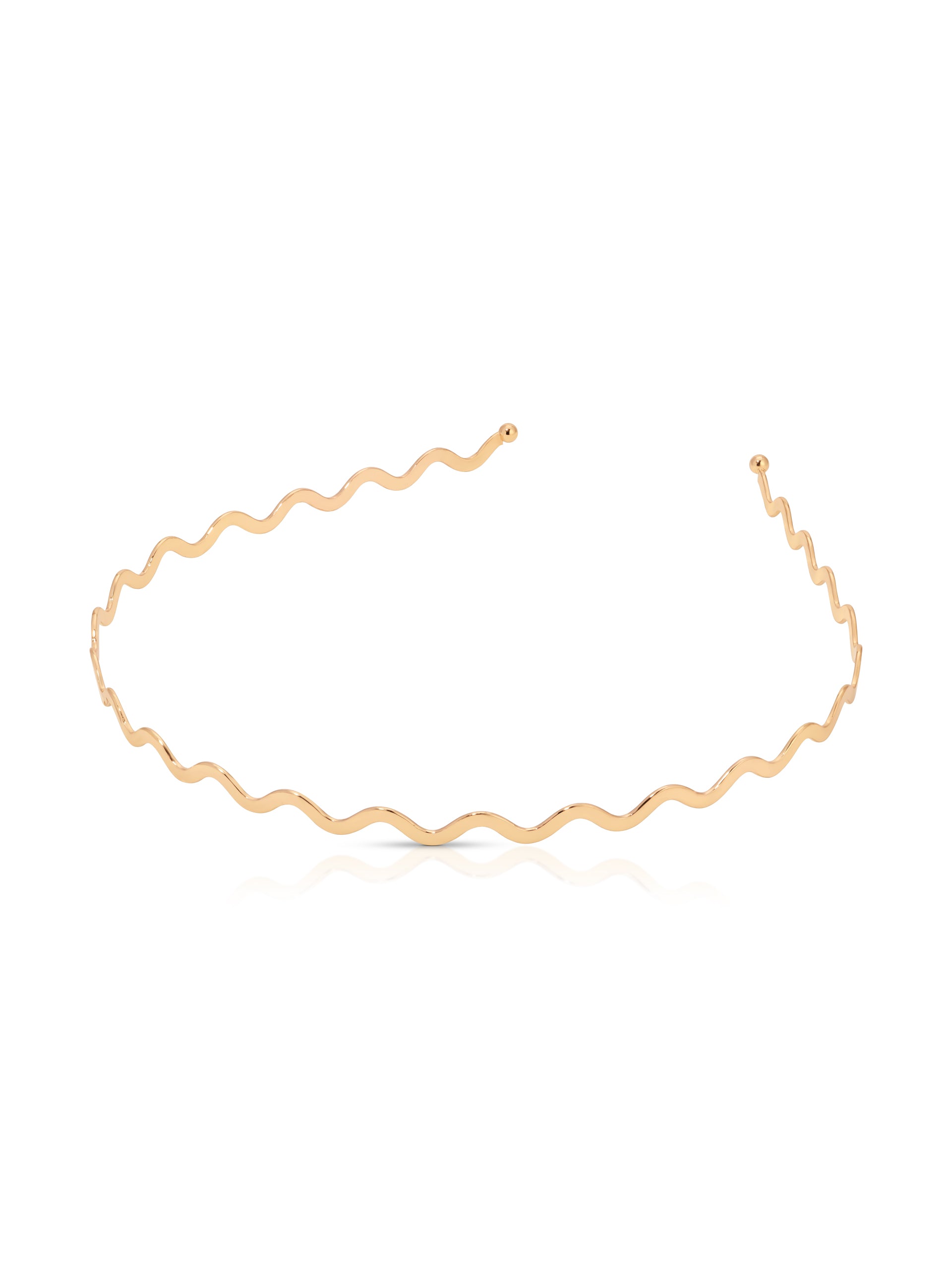 Zig Zag Headband Gold Tone 2