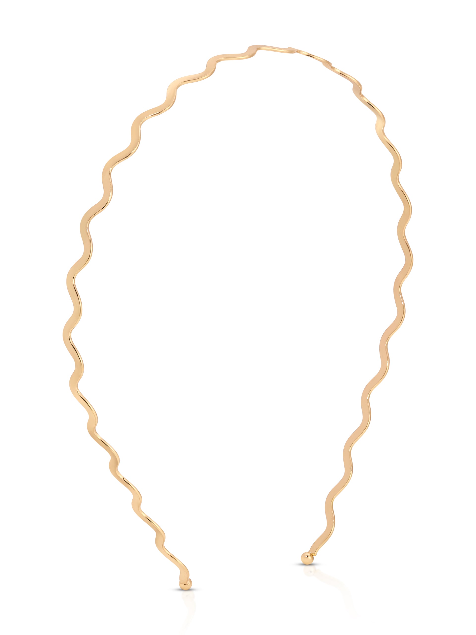 Zig Zag Headband Gold Tone