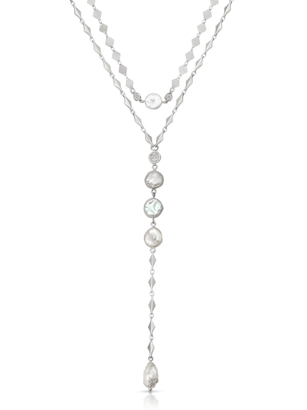 Dreamin' Freshwater Pearl Lariat Set