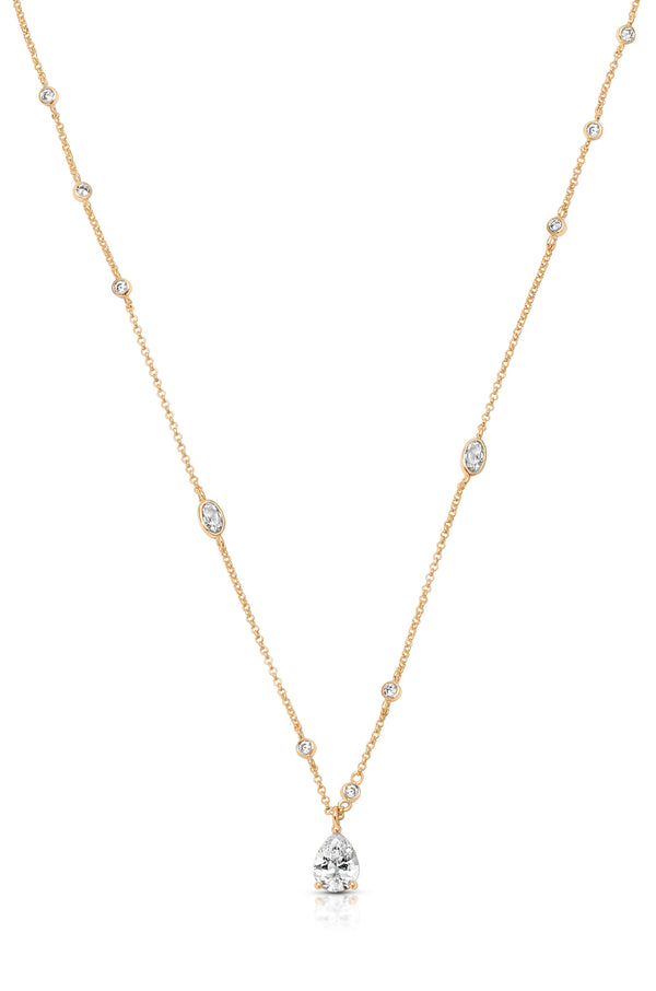 Delicate Crystal Pendant Necklace