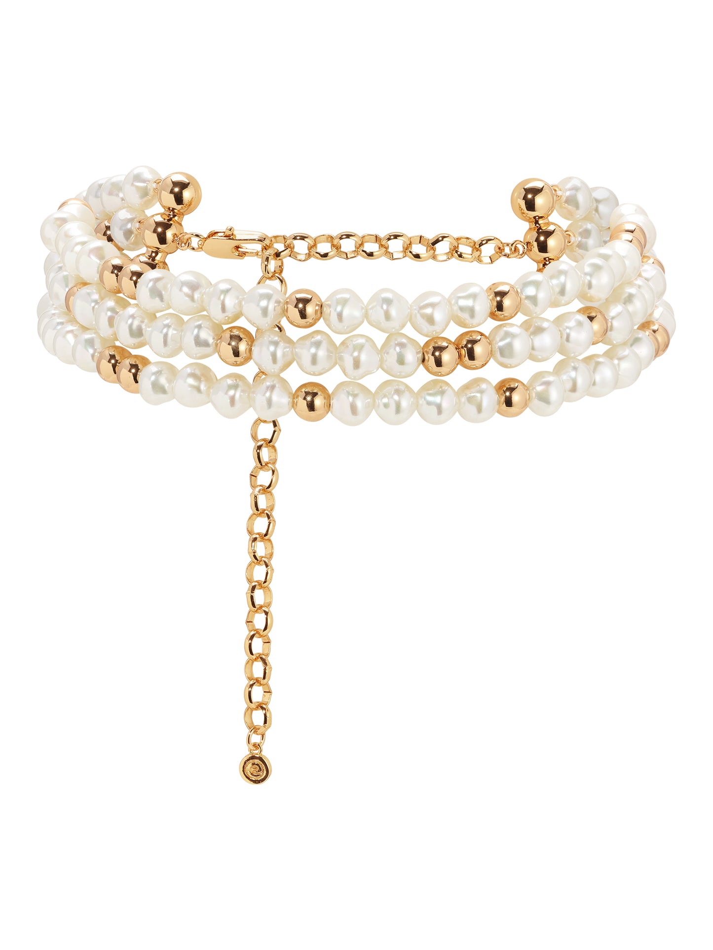 Pearl Row Choker Pearl