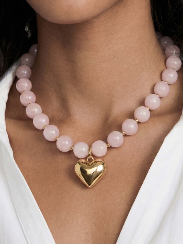 Luck and Love Rose Heart Necklace Second