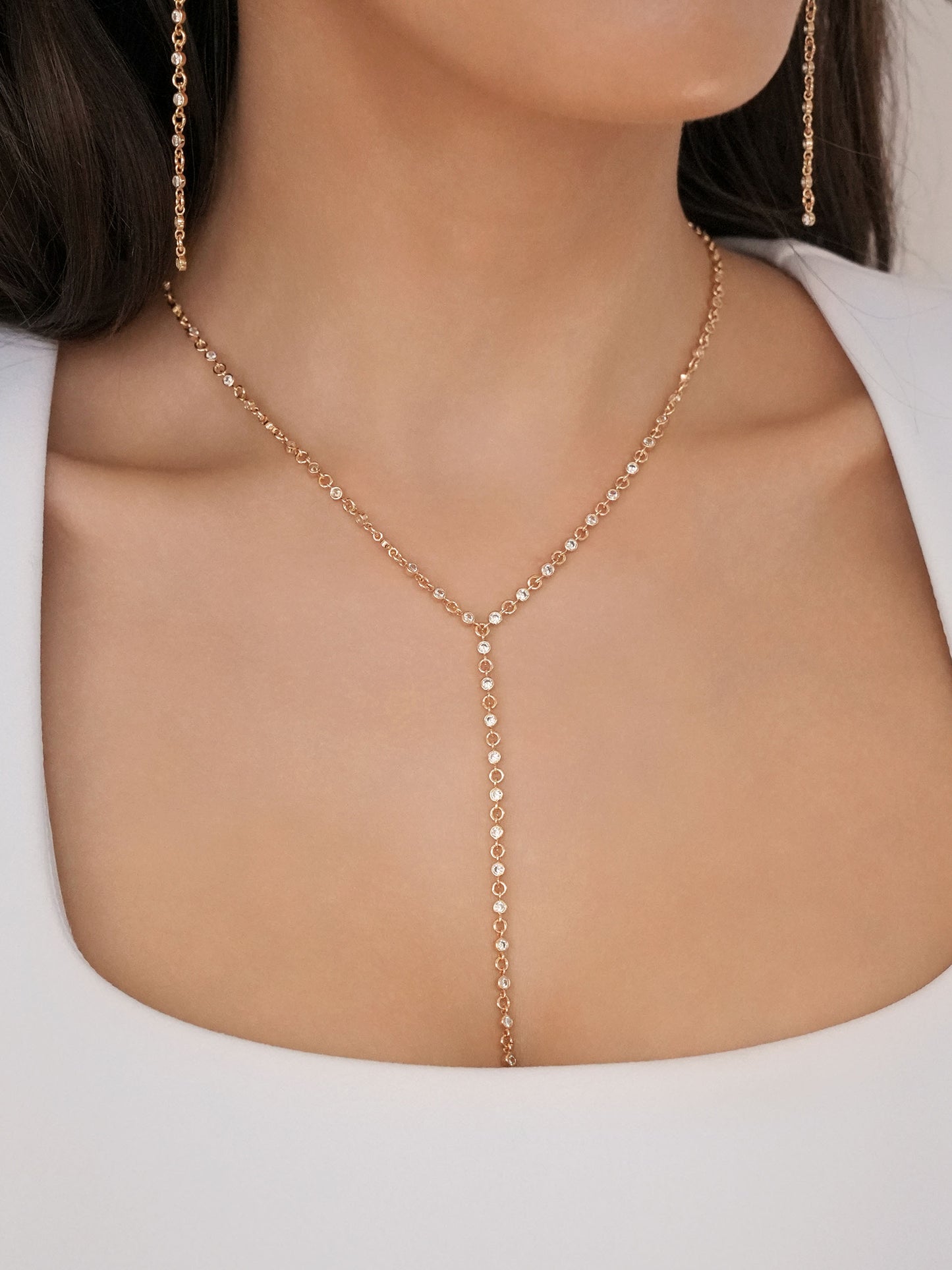 Dainty Crystal Lariat