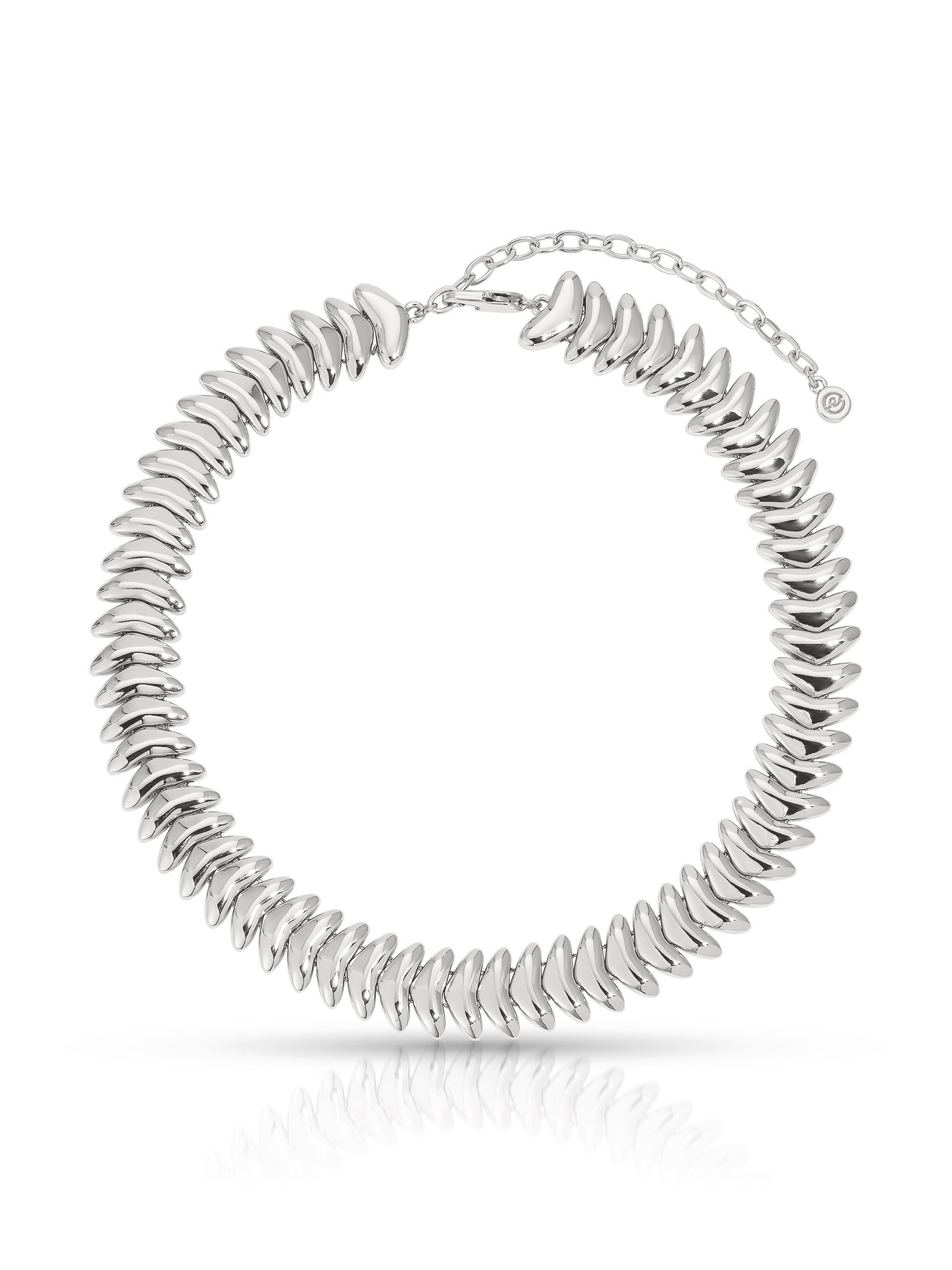 Metal Moderna Necklace Silver Plated