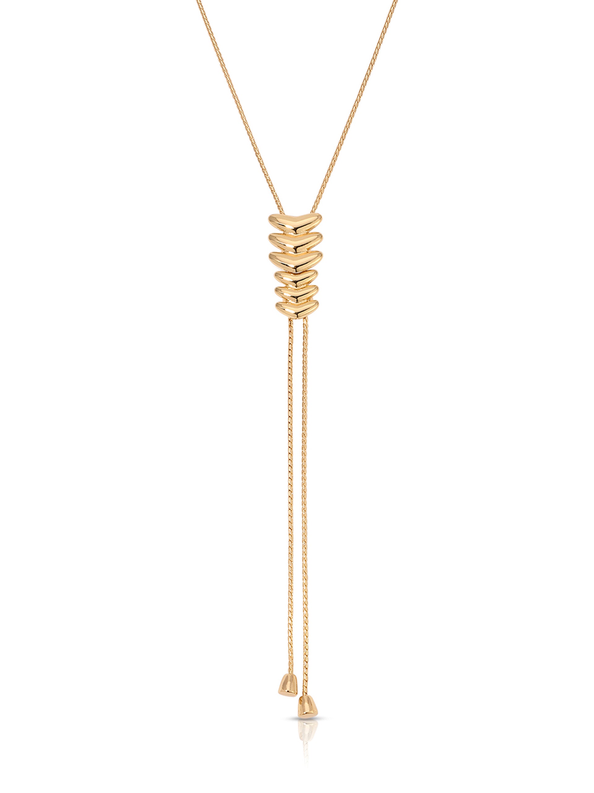 Metal Moderna Bolo Necklace 18k Gold Plated