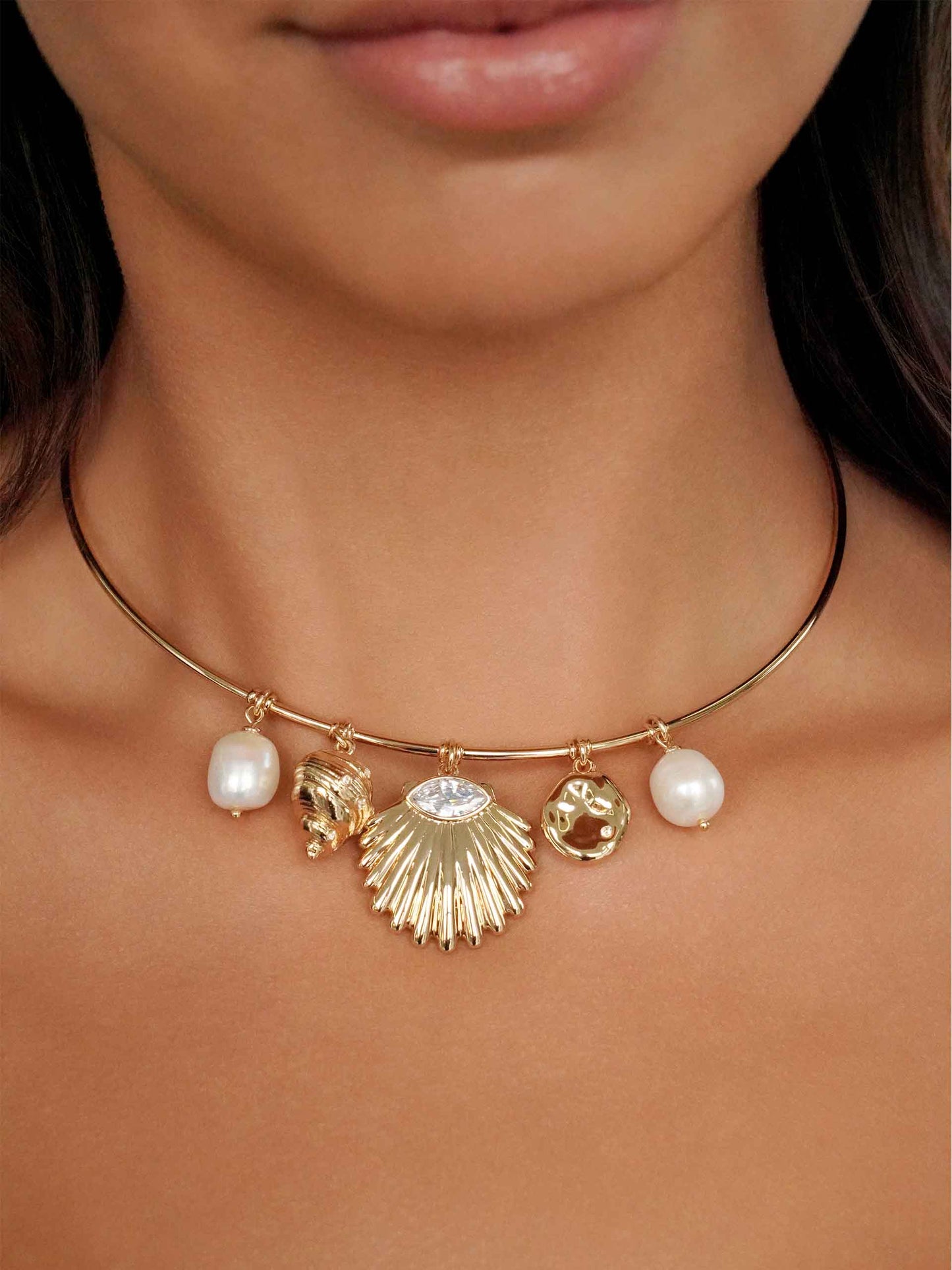 Endless Shores Necklace on model
