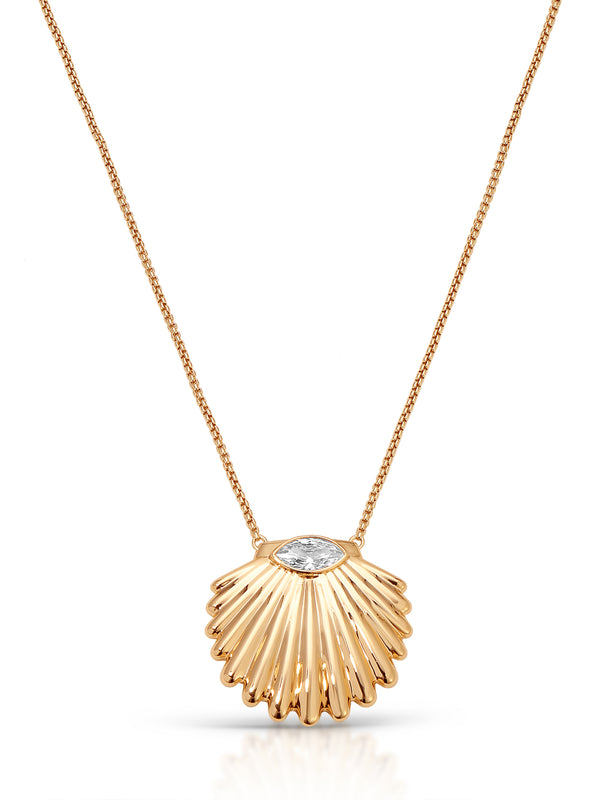 Scallop Crystal Necklace