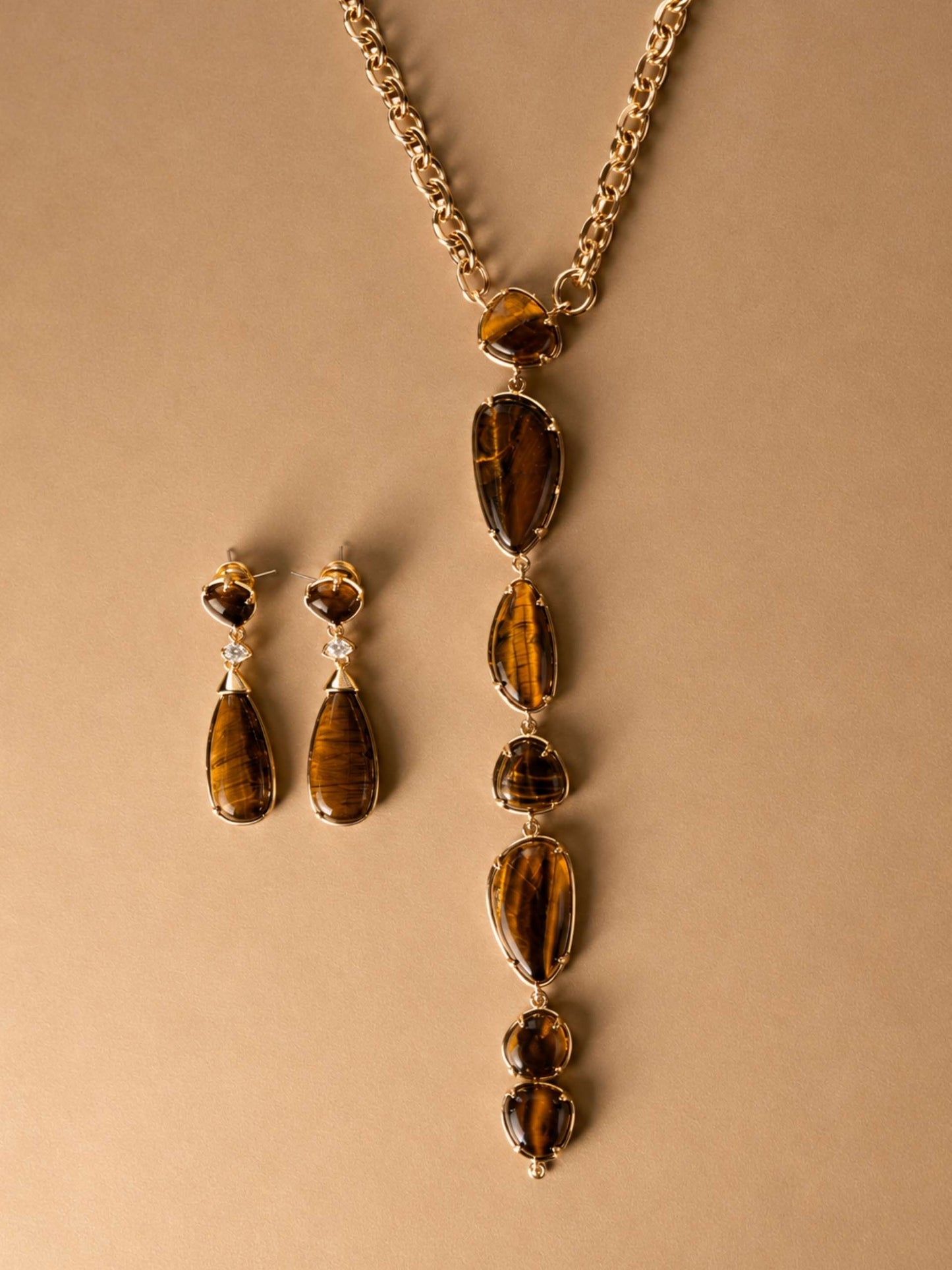 Tiger's Eye Solstice Drop Earrings
