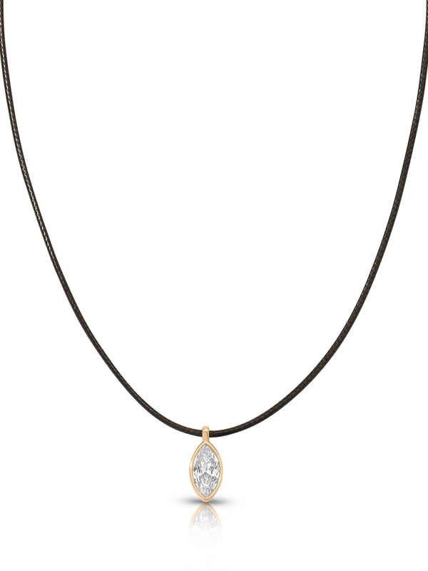 Marquise Crystal Cord Necklace