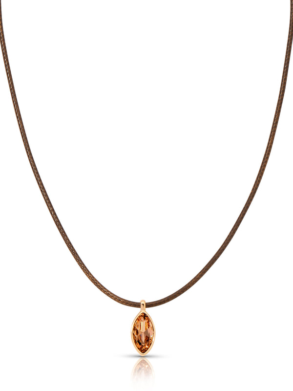 Marquise Champagne Cord Necklace