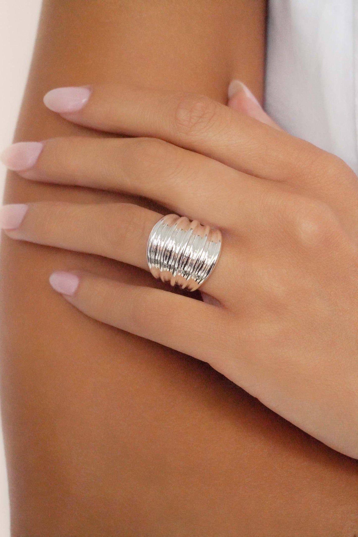 Stacked Band Ring Silver Plated model