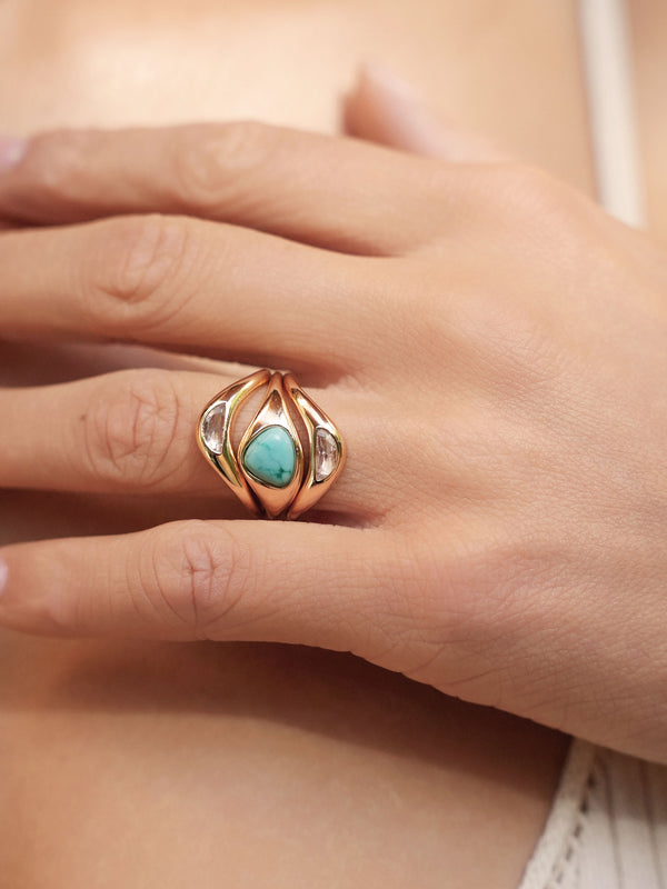 Turquoise Solstice Ring Stack Second