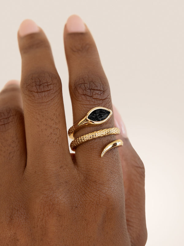 Marquise Coiled Ring Second