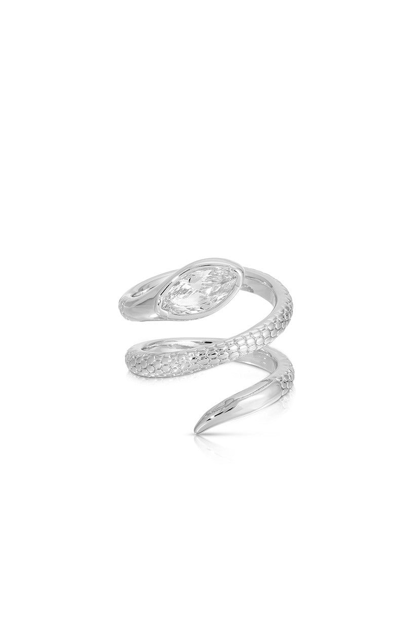 Marquise Coiled Snake Ring