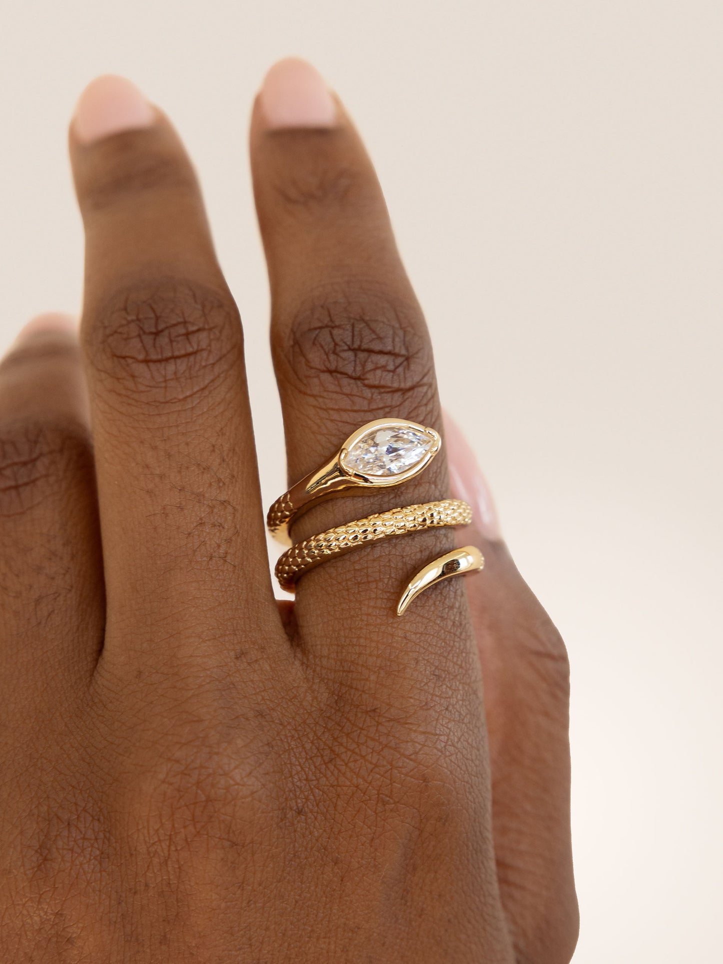 Marquise Coiled Ring